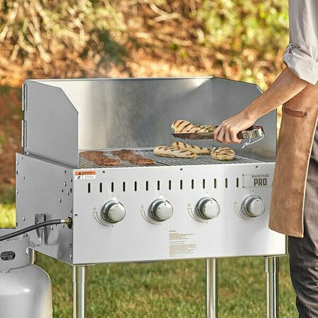 BACKYARD PRO LPG30 30in Stainless Steel Liquid Propane Outdoor Grill with Wind Guard 554LPG30WGKIT